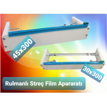 (e) GIDA STREÇ FİLM APARATI -DERLİN (RULMANLI) 45 CM X 300 MT