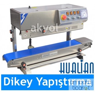 Hualian DİKEY Yürüyen Bantlı Otomatik Folyo ve Naylon Yapıştırma Makinası