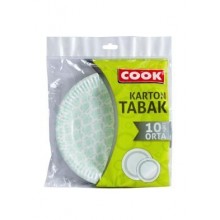 COOK Karton Tabak Yeşil Orta Boy